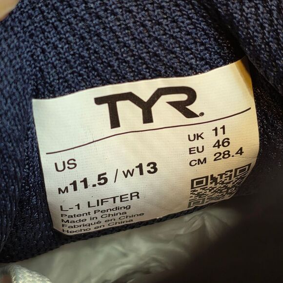 TYR L-1 Lifter Weightlifting Shoes USA White Red Blue Men's Size 11.5 - Picture 7 of 7